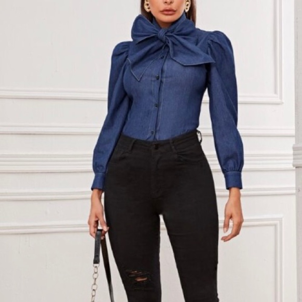 Denim blouse